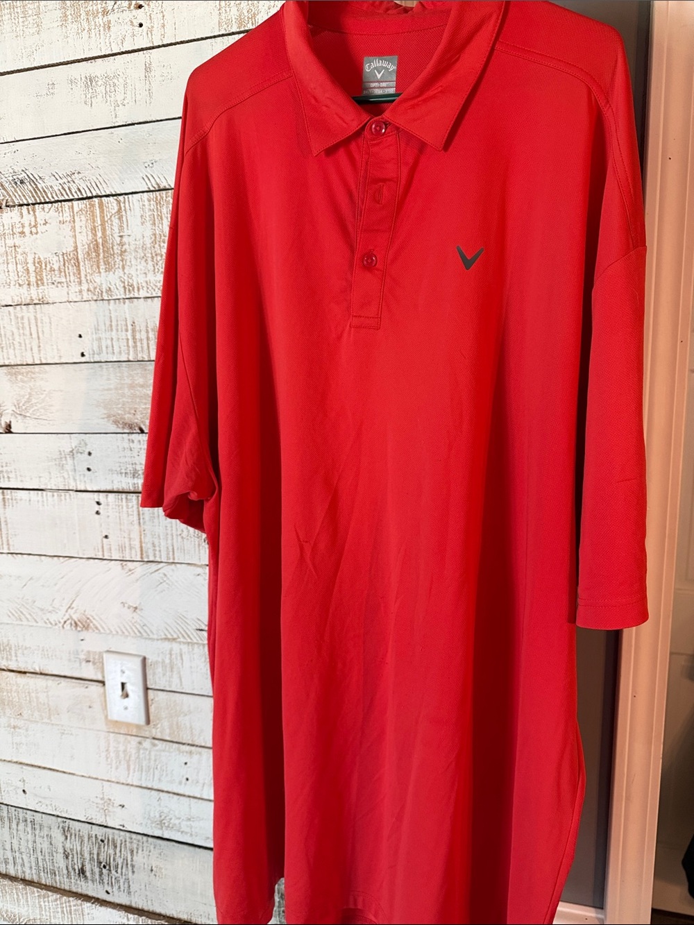 Callaway Red Short-Sleeve Performance Polo